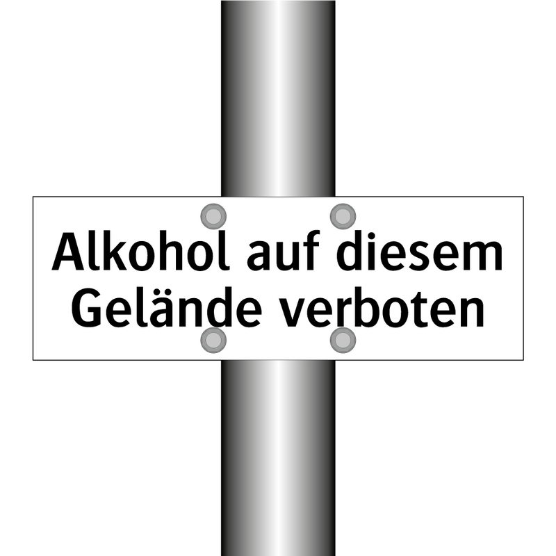 Alkohol auf diesem Gelände verboten