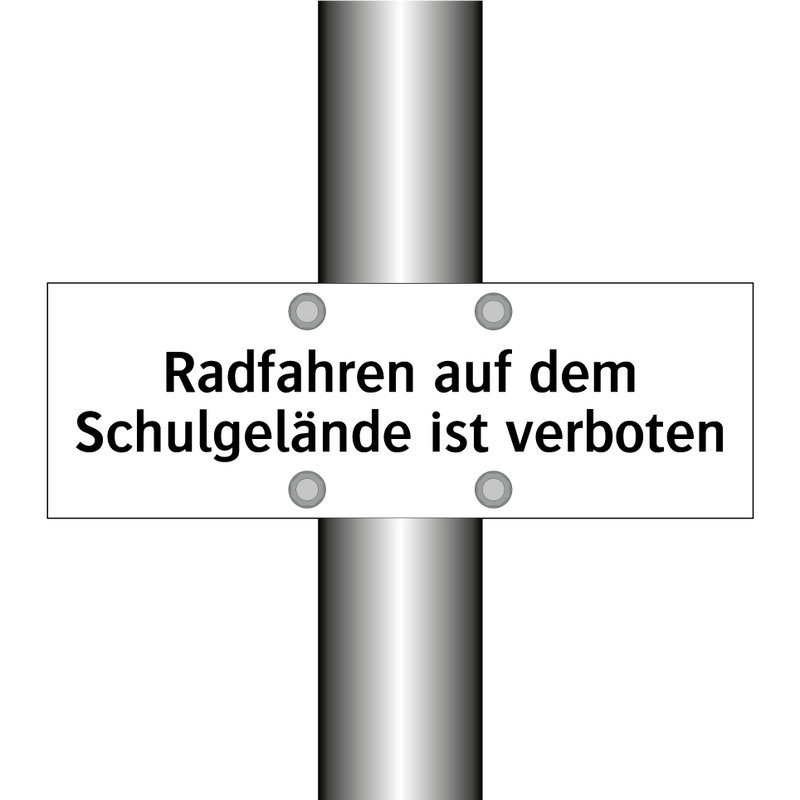 Radfahren auf dem Schulgelände ist verboten