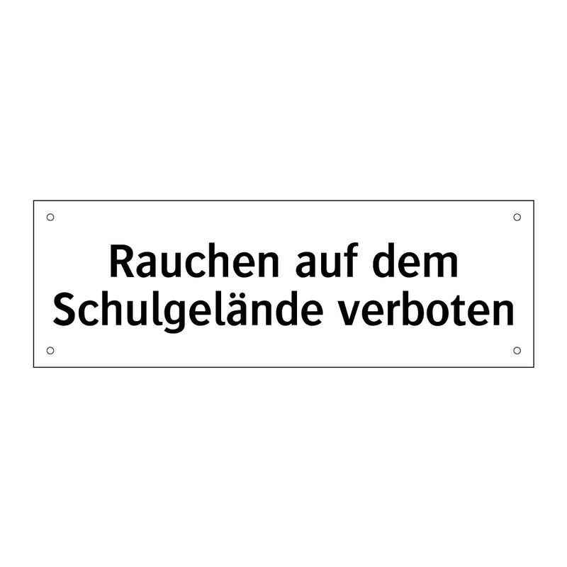 Rauchen auf dem Schulgelände verboten