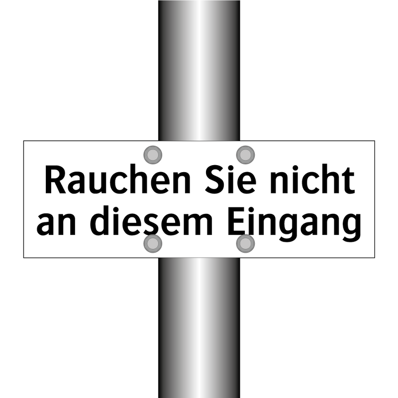 Rauchen Sie nicht an diesem Eingang