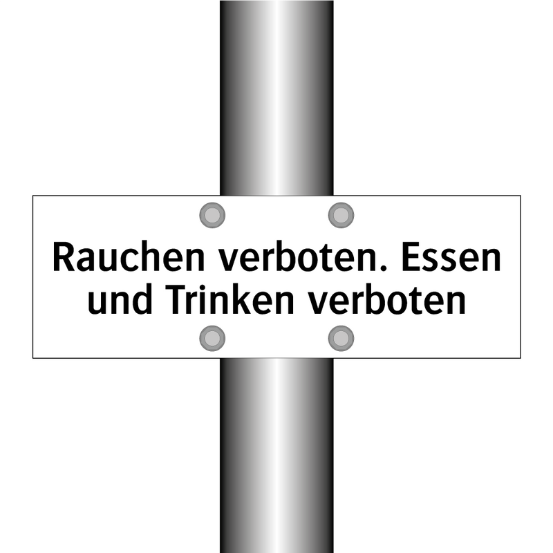 Rauchen verboten. Essen und Trinken verboten