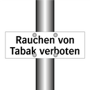 Rauchen von Tabak verboten