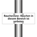 Raucherzone: Rauchen in diesem Bereich ist verboten