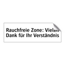 Rauchfreie Zone: Vielen Dank für Ihr Verständnis