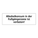 Alkoholkonsum in der Fußgängerzone ist verboten!