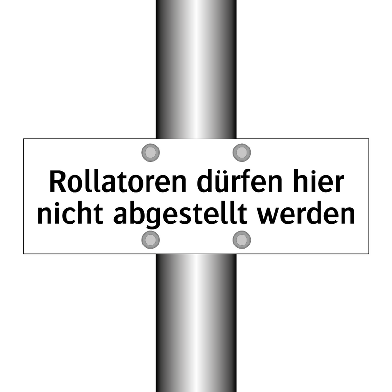 Rollatoren dürfen hier nicht abgestellt werden