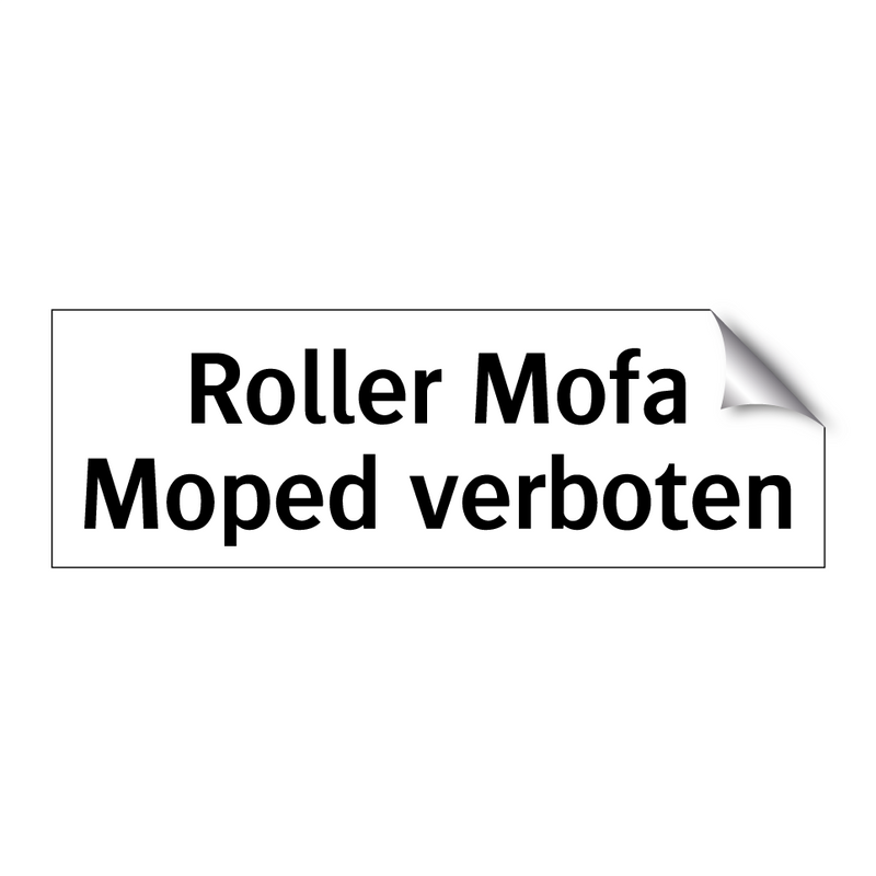 Roller Mofa Moped verboten