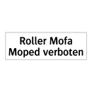 Roller Mofa Moped verboten