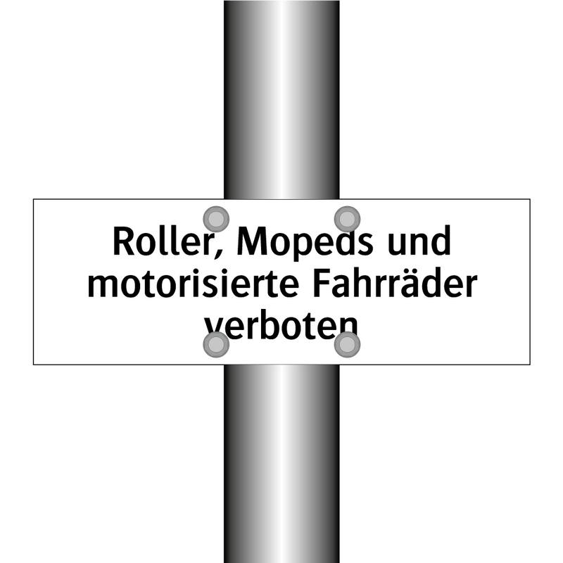 Roller, Mopeds und motorisierte Fahrräder verboten
