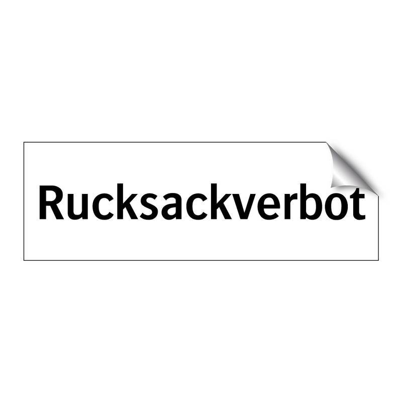 Rucksackverbot
