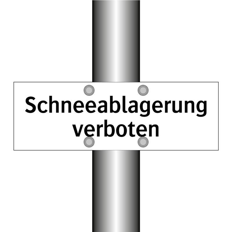 Schneeablagerung verboten