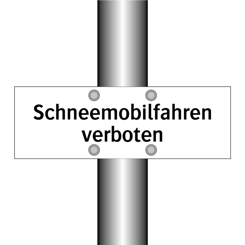 Schneemobilfahren verboten