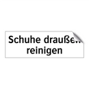 Schuhe draußen reinigen