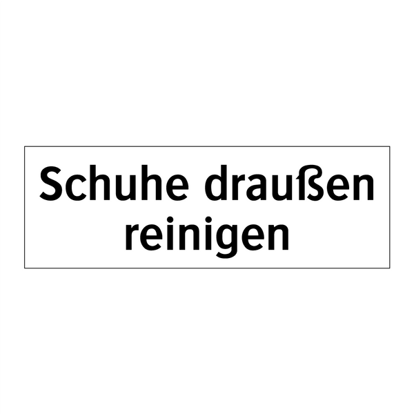 Schuhe draußen reinigen