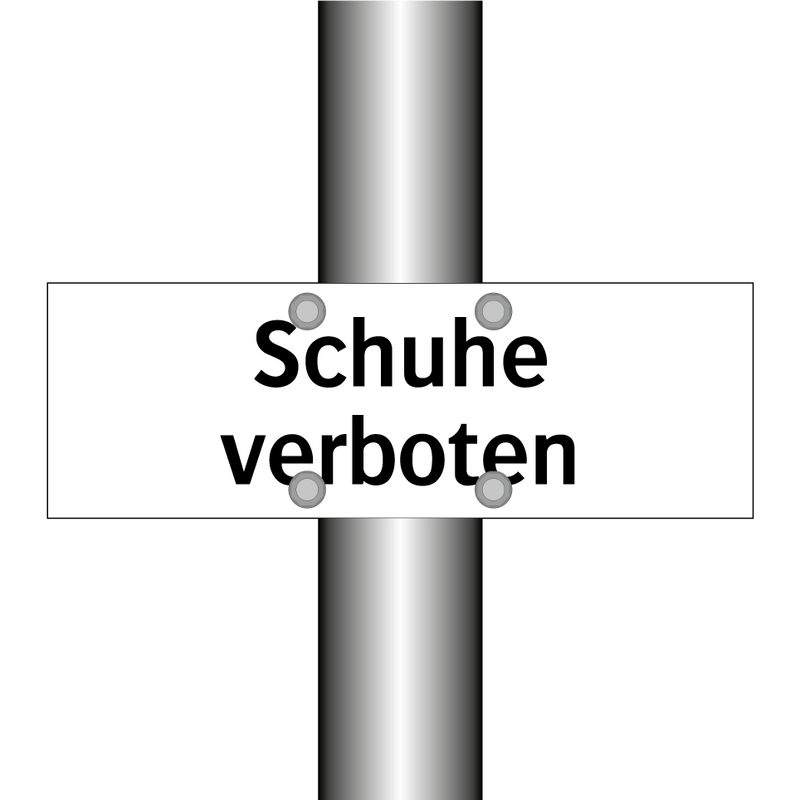 Schuhe verboten