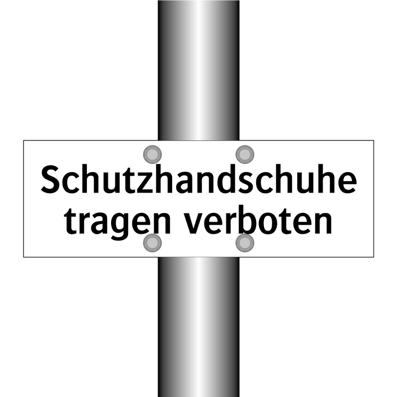 Schutzhandschuhe tragen verboten