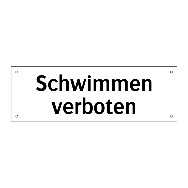 Schwimmen verboten