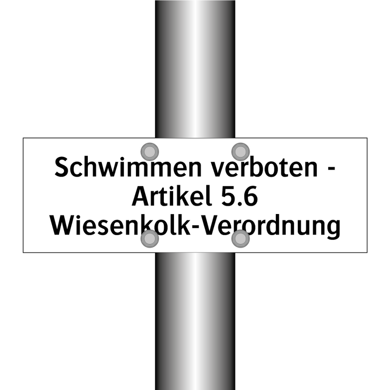 Schwimmen verboten - Artikel 5.6 Wiesenkolk-Verordnung