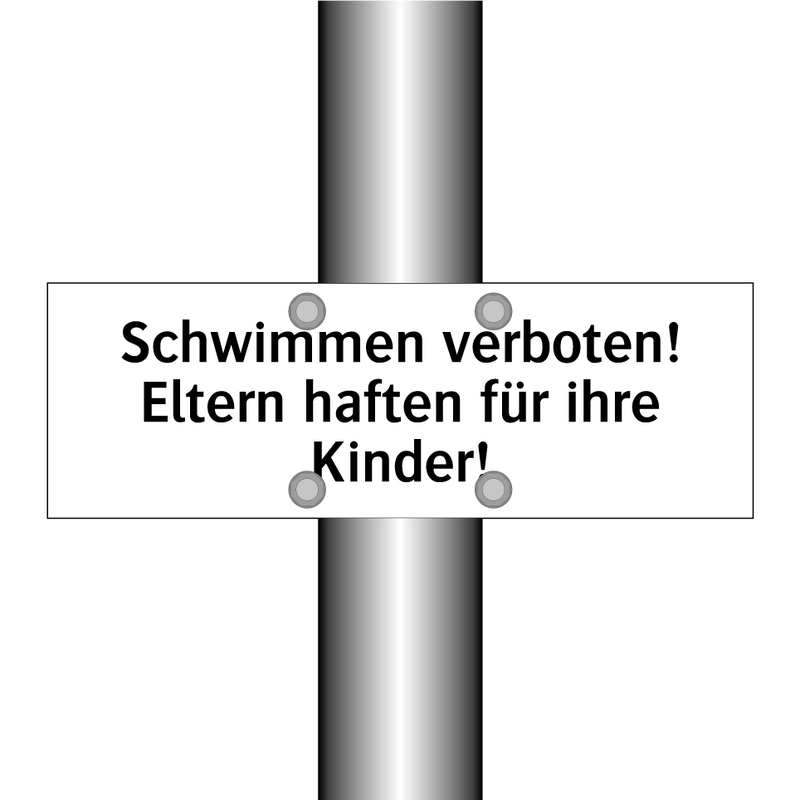 Schwimmen verboten! Eltern haften für ihre Kinder!