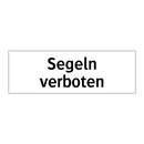 Segeln verboten