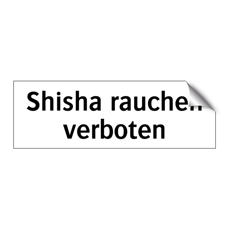 Shisha rauchen verboten