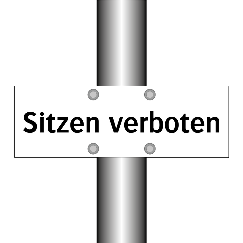 Sitzen verboten