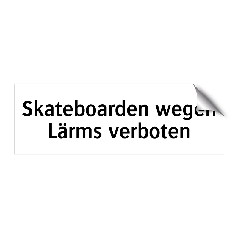 Skateboarden wegen Lärms verboten