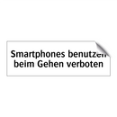Smartphones benutzen beim Gehen verboten