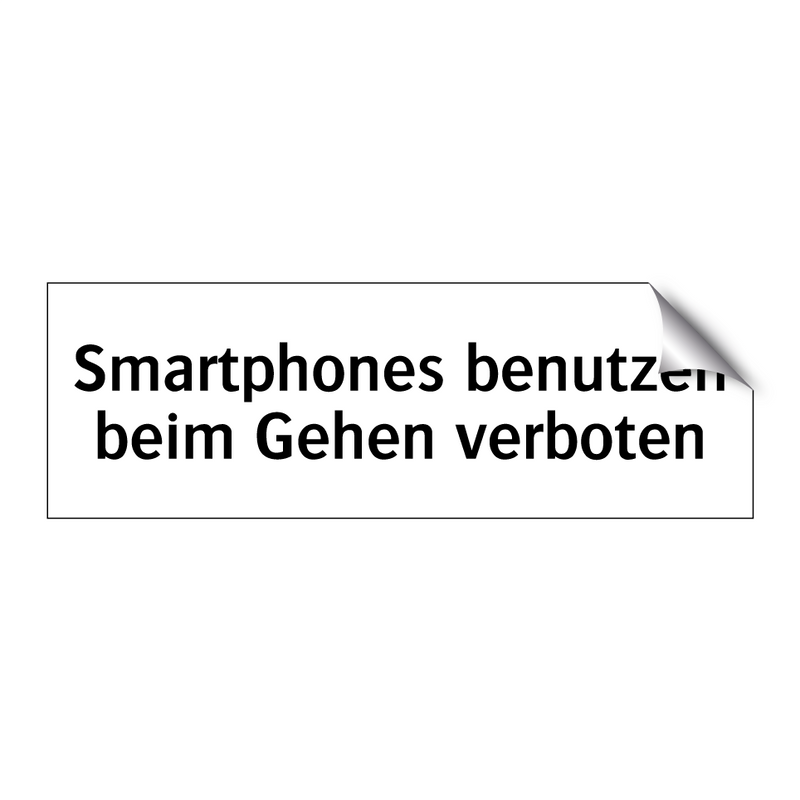 Smartphones benutzen beim Gehen verboten