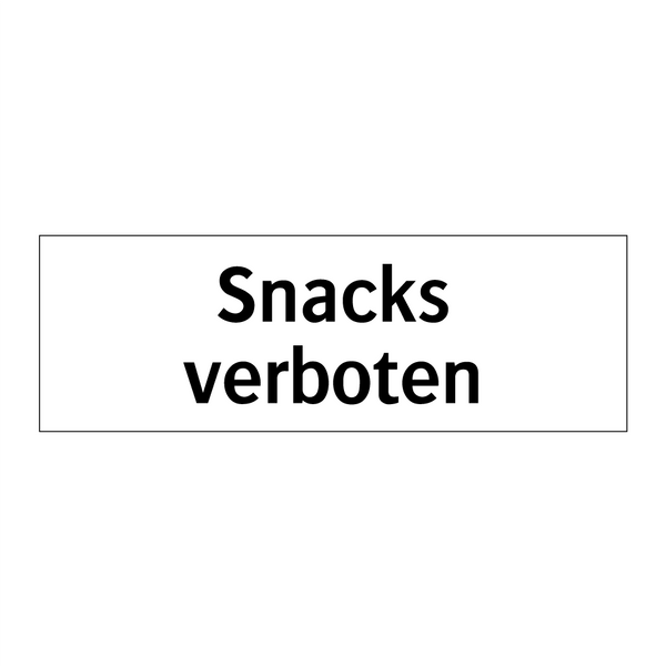 Snacks verboten