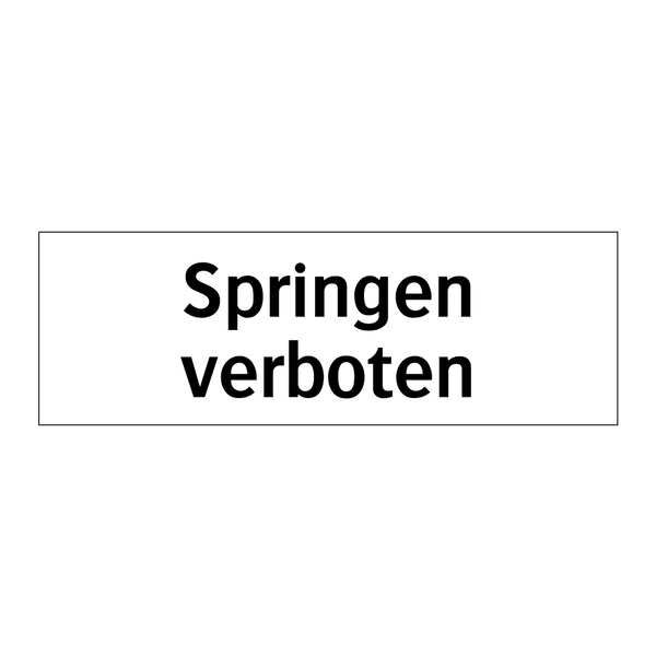 Springen verboten