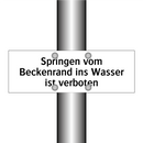 Springen vom Beckenrand ins Wasser ist verboten