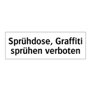 Sprühdose, Graffiti sprühen verboten
