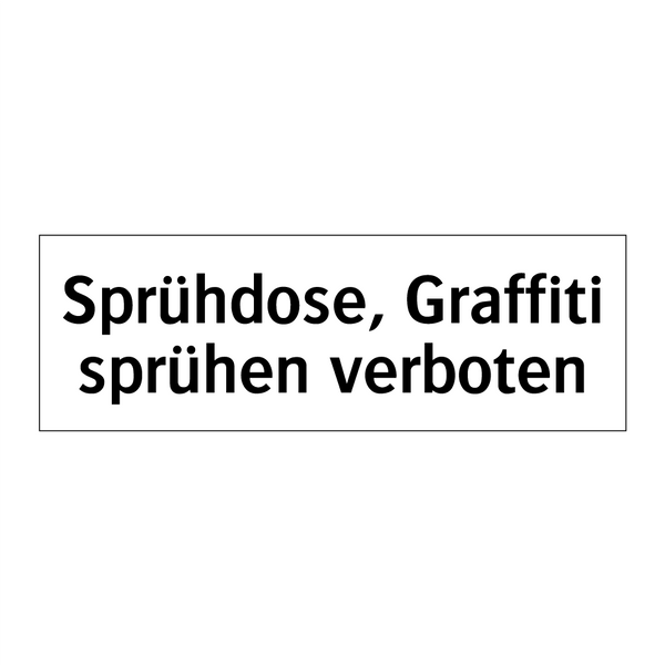 Sprühdose, Graffiti sprühen verboten