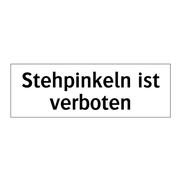Stehpinkeln ist verboten