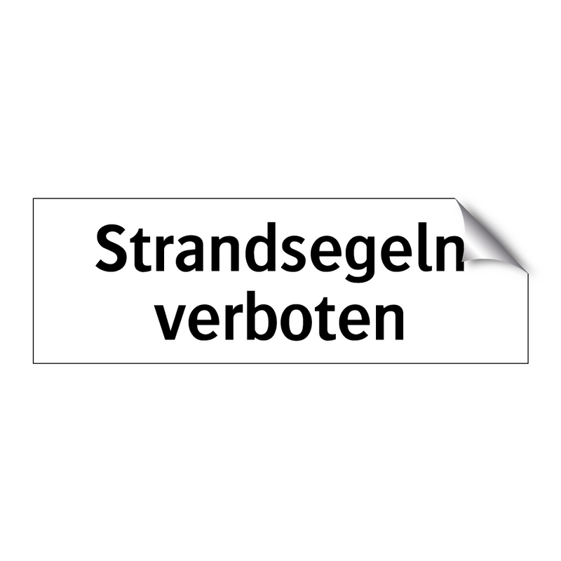 Strandsegeln verboten
