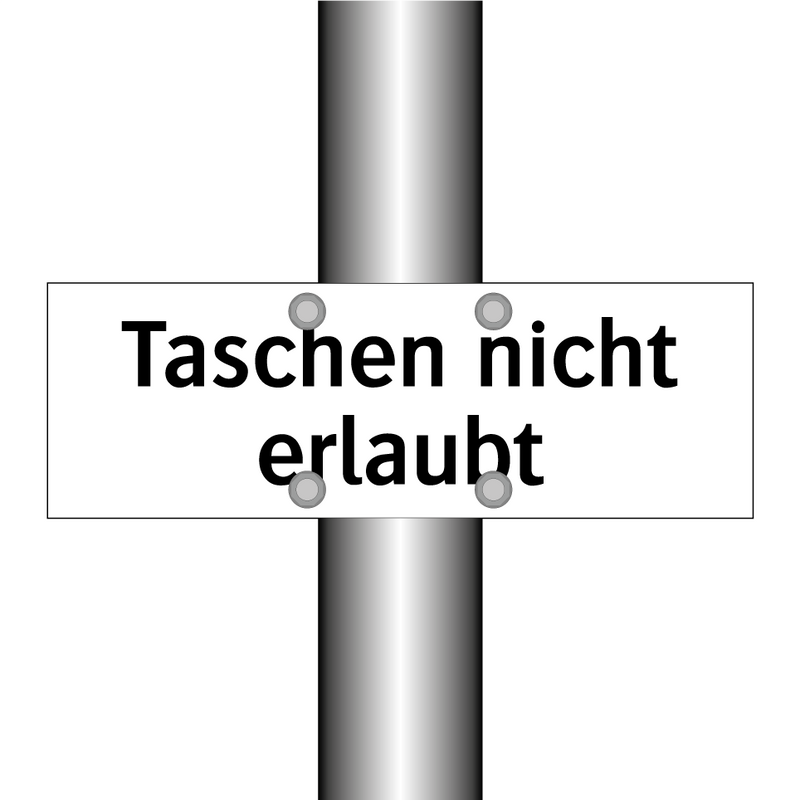 Taschen nicht erlaubt