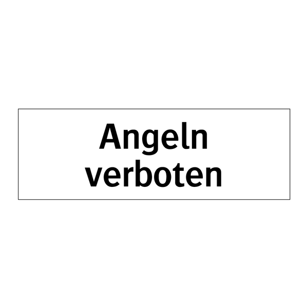 Angeln verboten