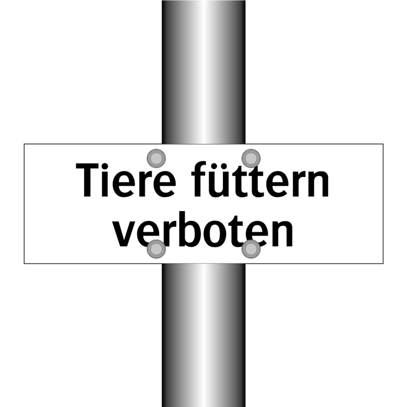 Tiere füttern verboten