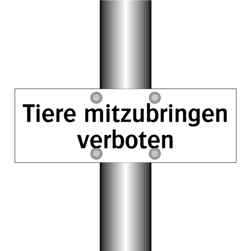 Tiere mitzubringen verboten