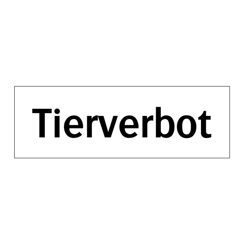 Tierverbot