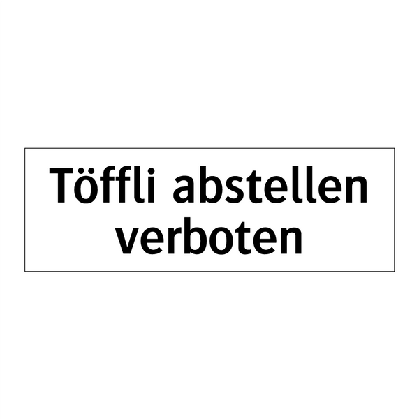 Töffli abstellen verboten