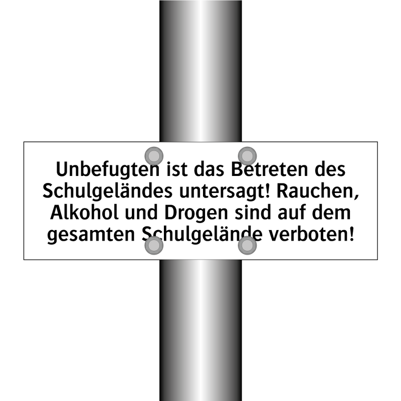 Unbefugten ist das Betreten des Schulgeländes untersagt! Rauchen, Alkohol und Drogen sind auf dem gesamten Schulgelände verboten!