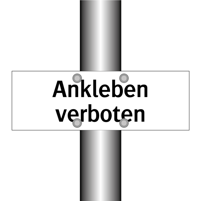 Ankleben verboten