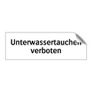 Unterwassertauchen verboten