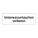 Unterwassertauchen verboten