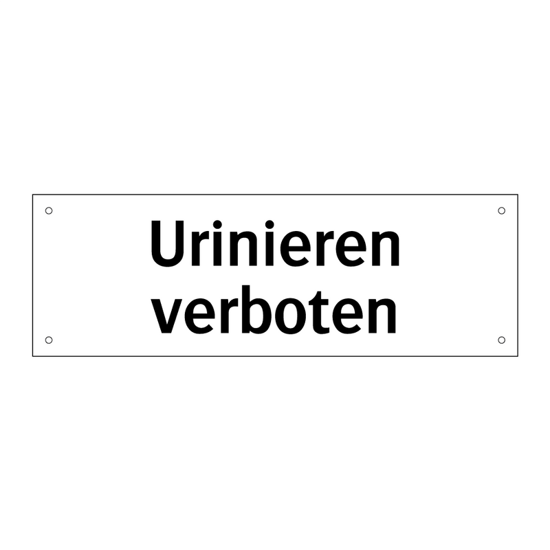 Urinieren verboten