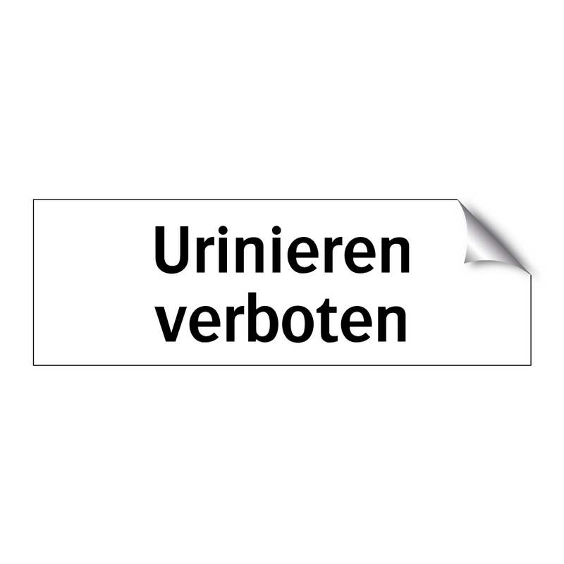 Urinieren verboten