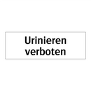 Urinieren verboten