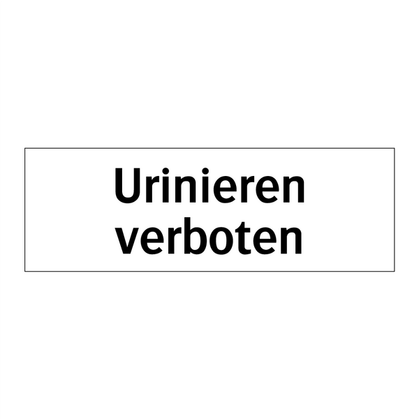 Urinieren verboten